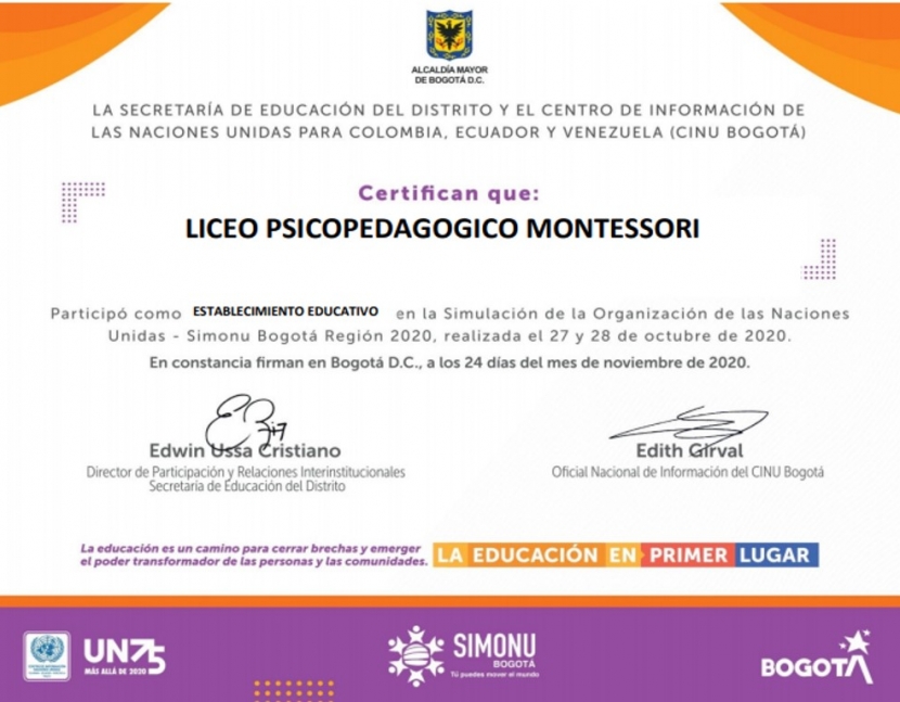 PARTICIPACIÓN SIMONU BOGOTÁ